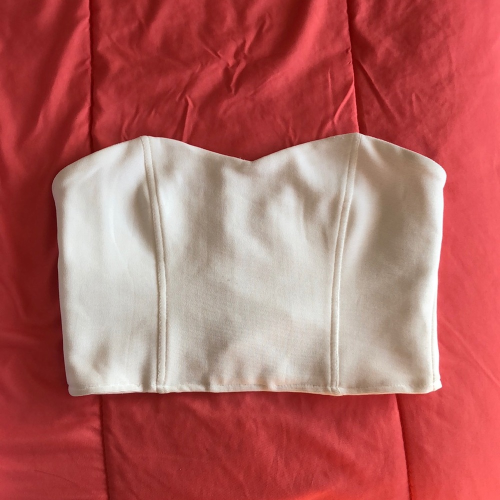 Bershka White Cropped Top